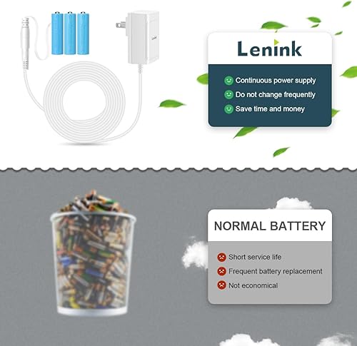 Miniatura 5 de Lenink Adaptador de fuente de alimentación de CA para 3 baterías AA adaptador de repuesto de batería AA para luz LED decoraciones blanco