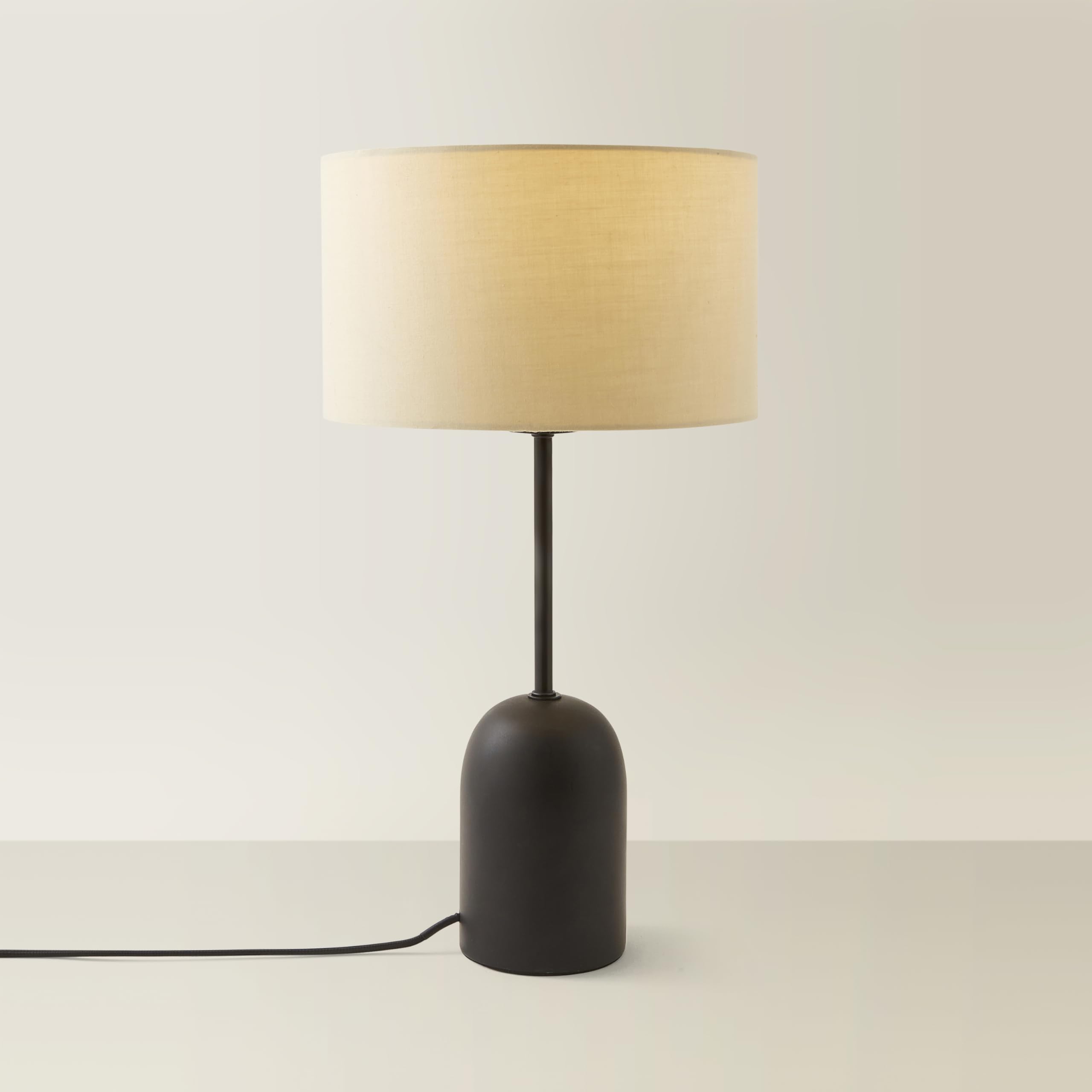 ValueLights | Kaiden Dome Table Lamp with Cream Drum Shade and Bulb | Table Lamp, Home Décor & Improvement Essential