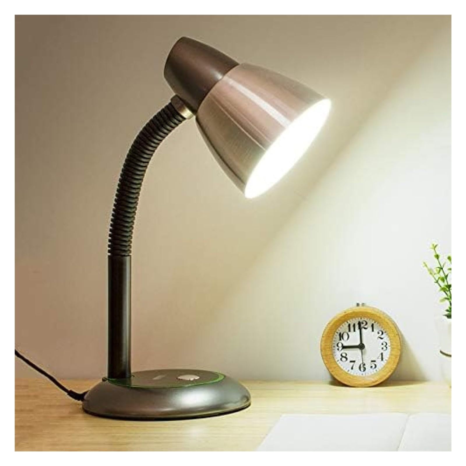 Lampa biurkowa w stylu vintage z metalu z przyciskiem, światło chroniące oczy, lampka biurkowa do czytania, lampa biurkowa do dekoracji domu, biura, salonu, lampa stołowa