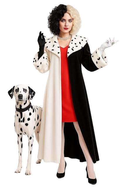 Policcinella Disfraz Mujer Dalmata Cruela Talla M