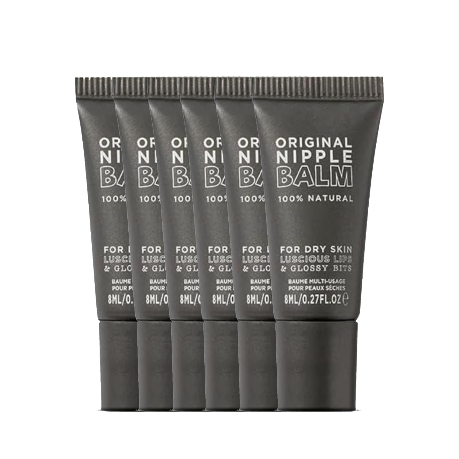 Dr. L-i-p-p O-r-i-g-i-n-a-l Nipple Balm for Lips, 100% Natural, For Dry Skin, Luscious Lips & Glossy Bits, Multi-Use Skincare, Instantly Hydrating, Long Lasting, Pack of 6, 8ml