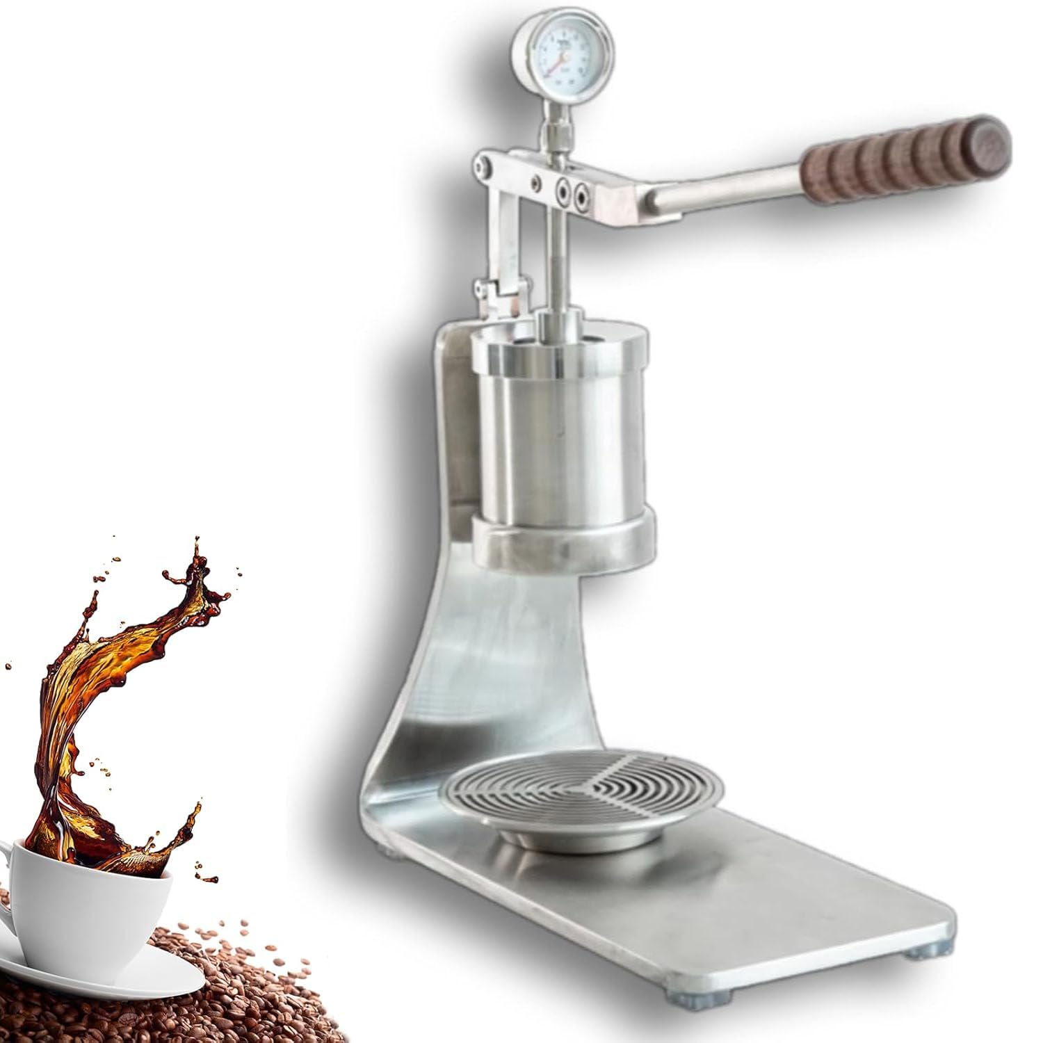 Macchina per caffè Espresso a Leva Manuale, Pressione Regolabile da 1 a 16 Bar con Vassoio per l'acqua Rimovibile, Perfetta per Gli Amanti del caffè a casa e in Ufficio.