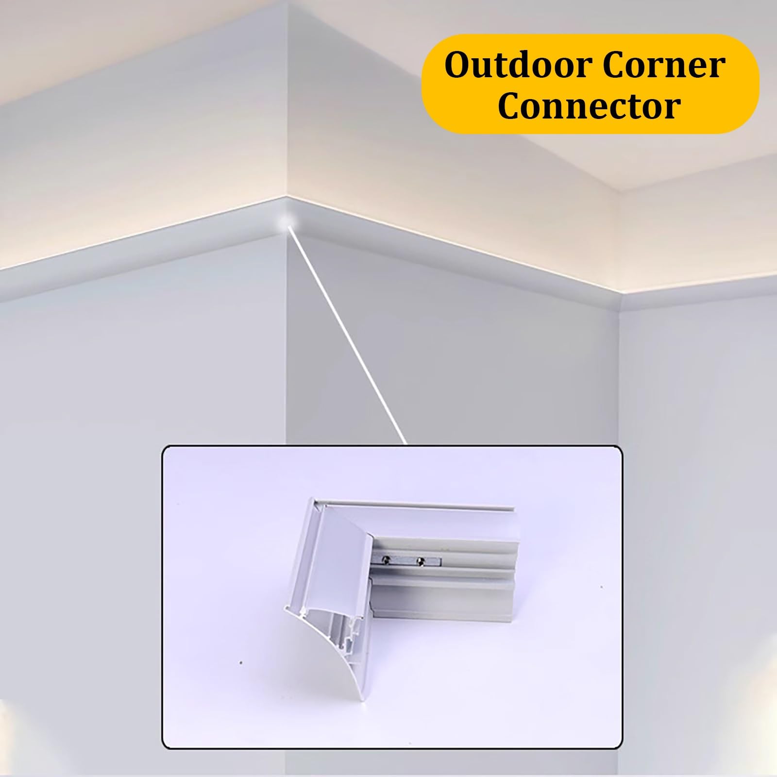 Eck-LED-Lichtk, 3,4 m, linearer Diffusor mit Anschluss für Innenwände, Decken, Hotels, Schlafzimmer, Dachböden