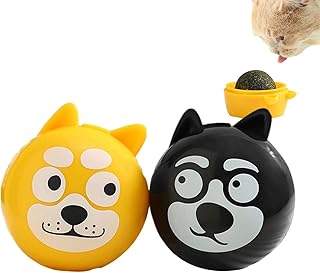 Catnip Bola Brinquedo | Dog Head Shape Cat Nips Bola Orgânica Comestível Kitten Toys - Brinquedo para lamber gato comestível, brinquedo para mastigar para gato, brinquedo para morder Hulzogul