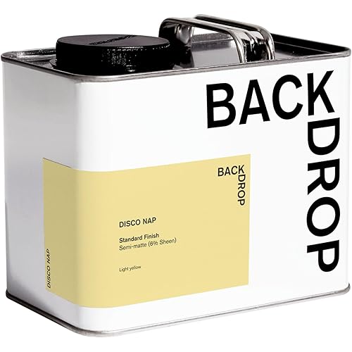 BACKDROP | Premium Interior Paint | Standard Semi Matte, Low Sheen Finish | Self-Priming, Low VOC, Green Wise Certified | DISCO NAP – Light Acid-Yellow | 0.5 Gallon