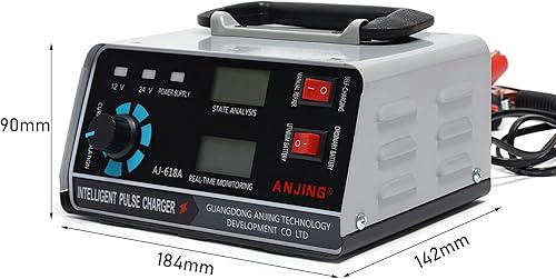 Miniatura 5 de Cargador de batería de coche de 400 W, cargador de batería inteligente automático de 12 V/24 V, mantenimiento de batería inteligente, reparación