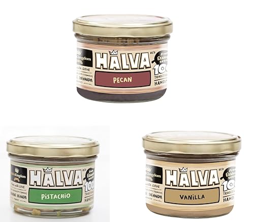 Halva Kingdom - Postre vegano Halva sin azúcar de sésamo abierto | Ingredientes saludables, sin gluten, certificado Kosher I Set de regalo I Caja de