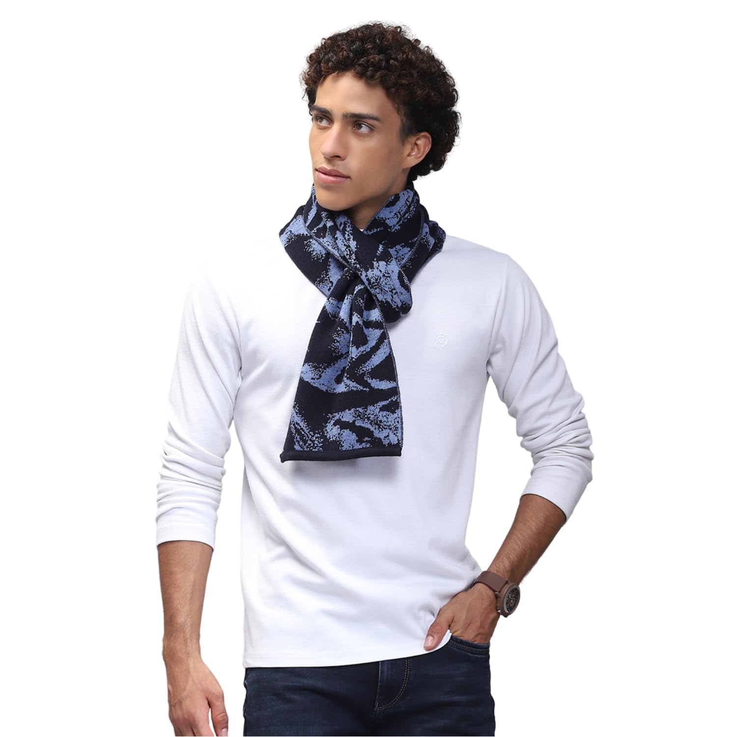 Mens Self Design Navy Blue Muffler_1240811MF-1-40-image-7