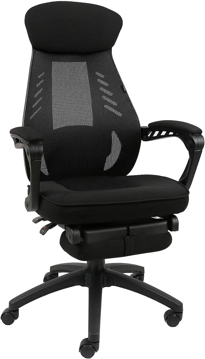 Sedia Rete Traspirante Sedia Da Ufficio FENIXSHOP24 - Con Braccioli, Schienale In Rete, Altezza Regolabile Sedia Con Rotelle