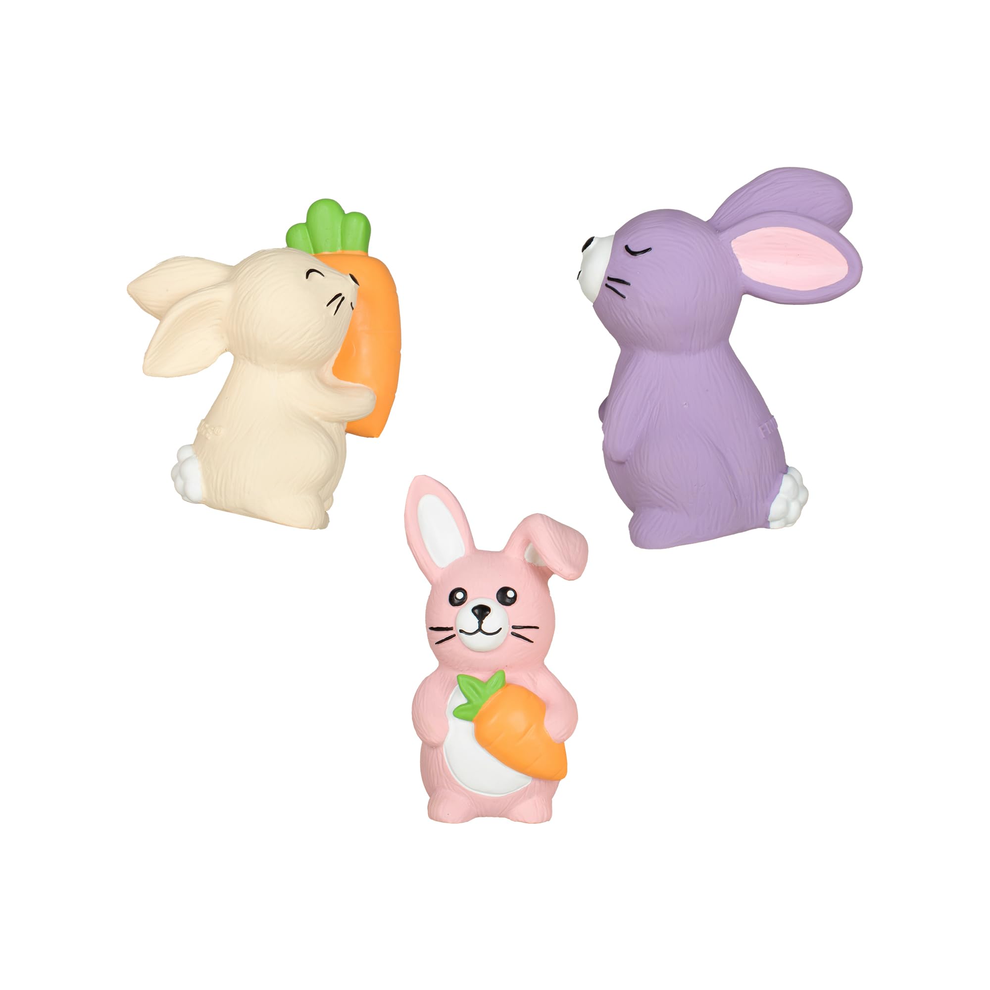 Fringe Studio Latex Dog Toy, 3 Pieces Set, Hopping Love Carrots, Petshop Collection (367072)