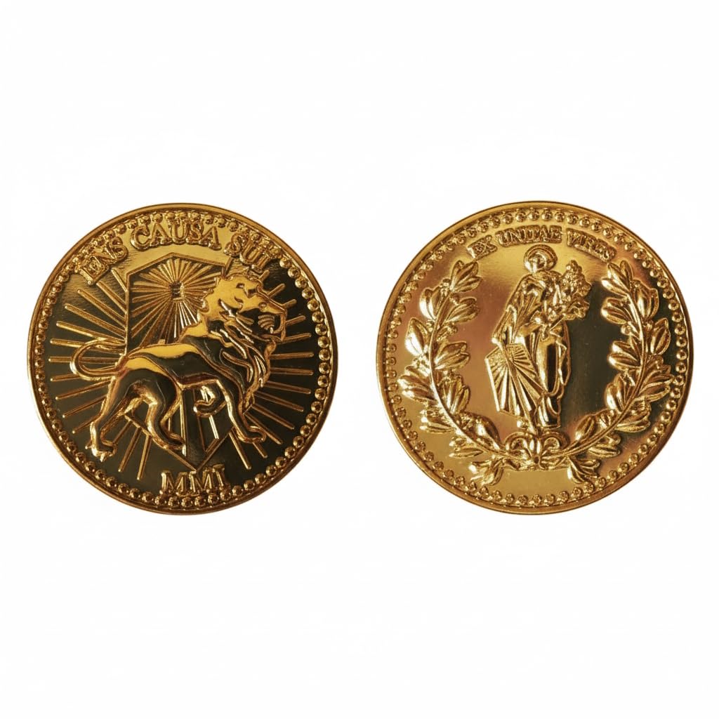 Ex Unitae Vires Ens Causa Sui Gold Coin - Prop Krugerrand From The Continental Hotel - Souvenir Token Gift