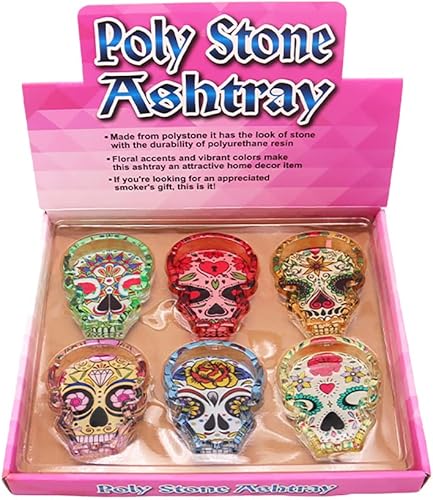 Miniatura 4 de Cenicero, cenicero de calavera, cenicero espeluznante en forma de calavera, adornos de resina de escritorio, se puede utilizar para escritorio o