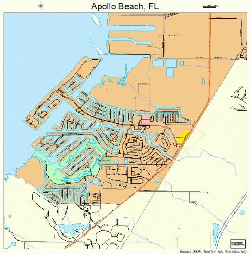 Apollo Beach Florida Map Large Street & Road Map Of Apollo Beach, Florida Fl - Printed Poster Size  Wall Atlas Of Your Home Town : Amazon.ca: Home