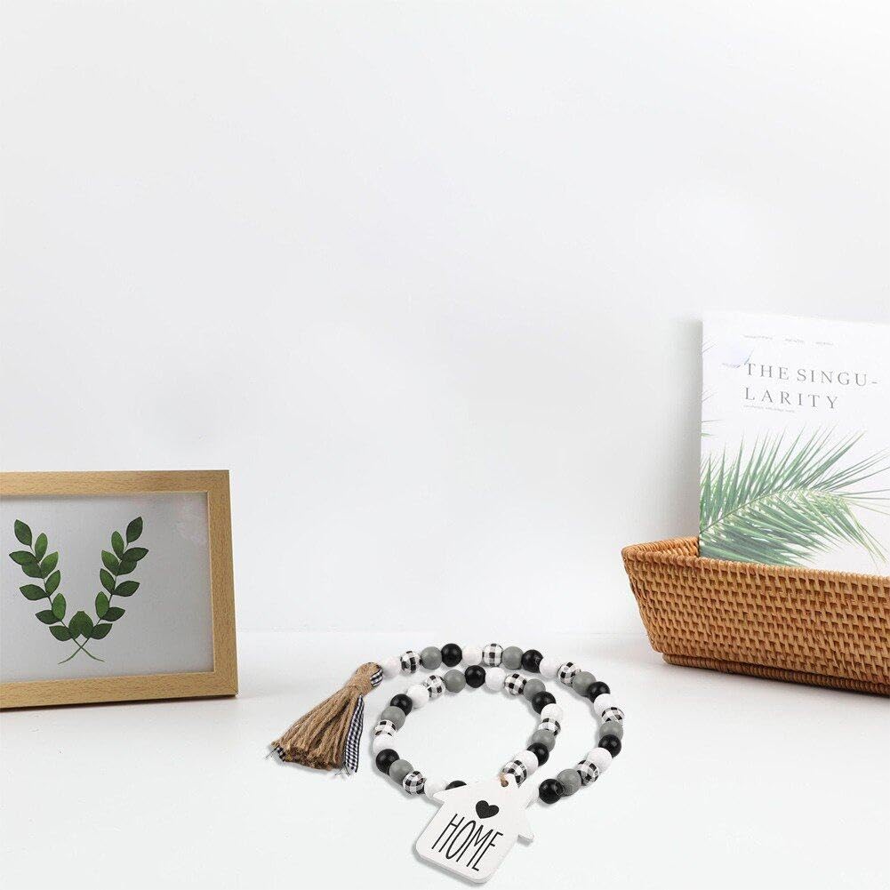 Collana in feltro e perline di legno fatta a mano - Gioielli - Coll