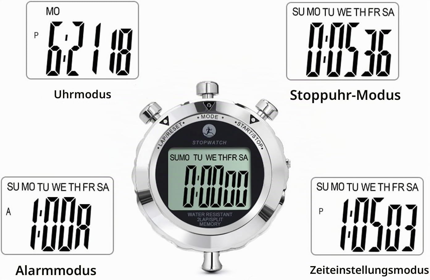 Stoppuhr, Metall Rolilink Stoppuhr für Sport Stoppuhren Timer für Sport und Wettkämpfe