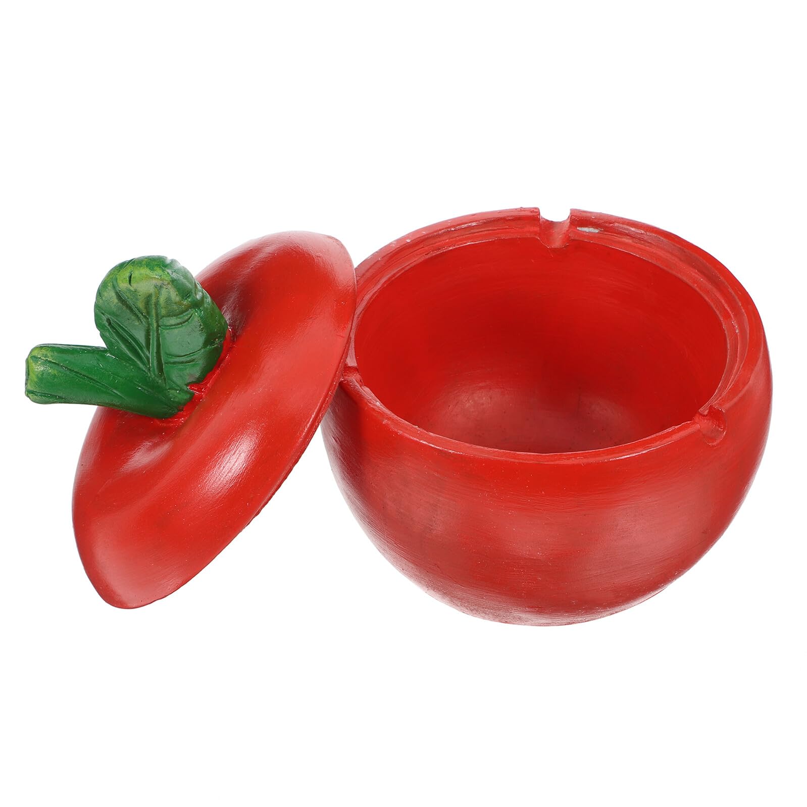 Cendrier pomme rouge anti-odeur en céramique avec couvercle hermétique pour salon