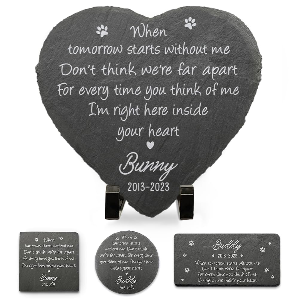 Pawfect House Personalized Pet Memorial Stones - Dog Memorial Gifts for Loss of Dog, Loss of Cat Sympathy Gift, Pet Loss Gifts, Pet Memorial Gifts, Dog Memorial Gifts, Loss of Dog Sympathy Gift