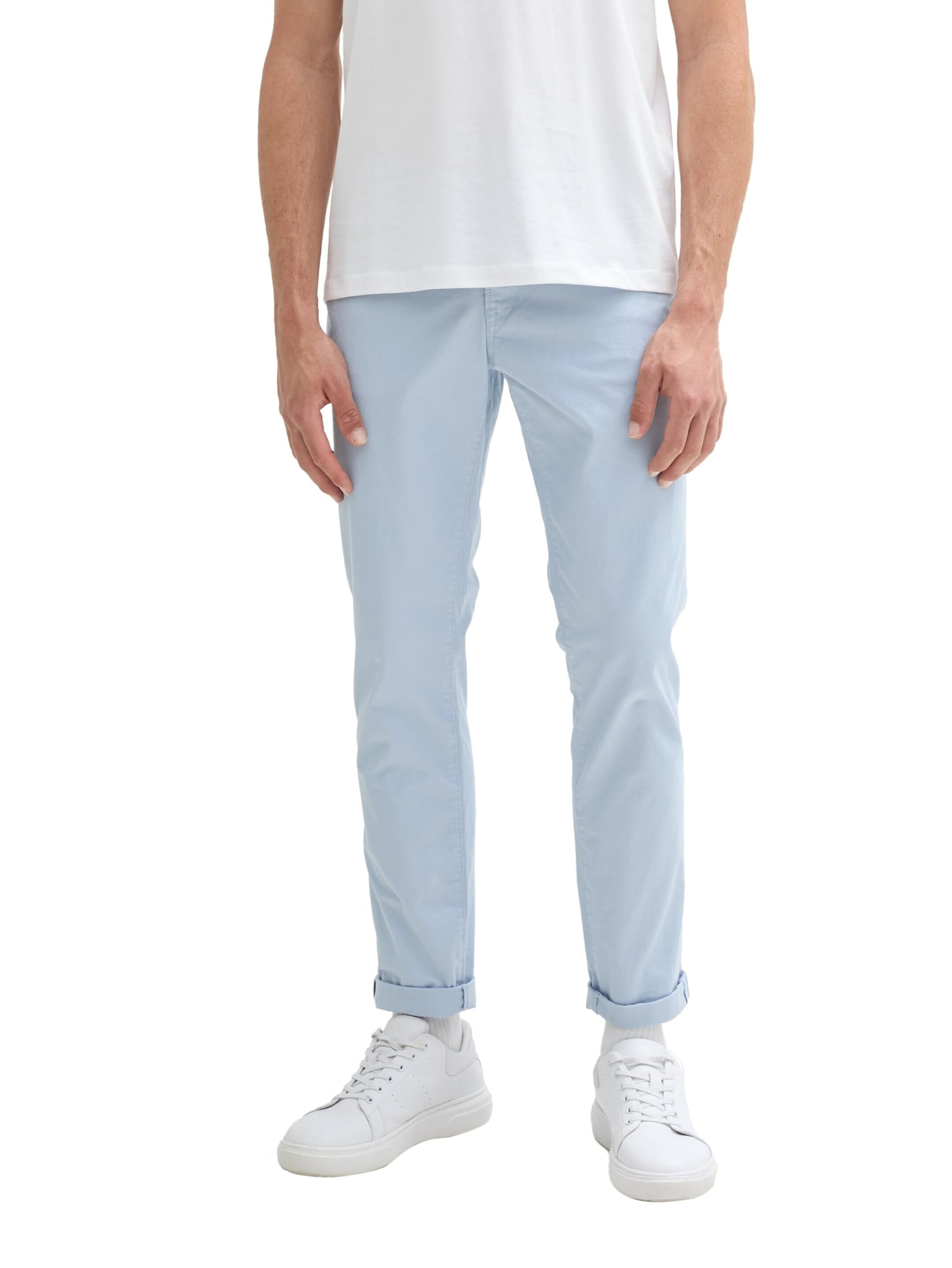 Tom Tailor Denim Herren Slim Chino Hose mit Gürtel