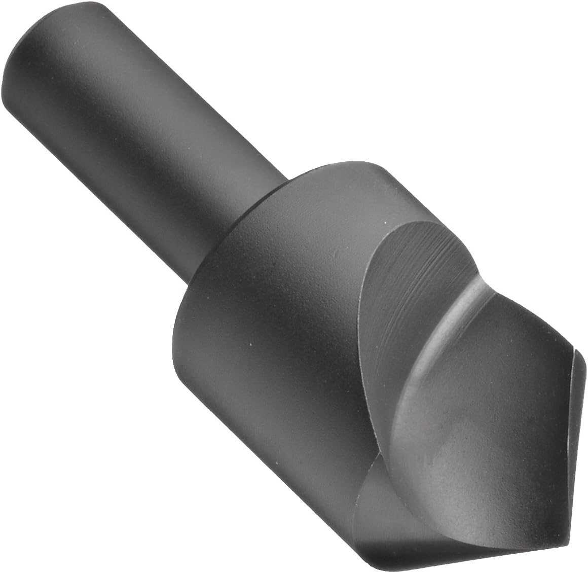 Chicago Latrobe 209SF High-Speed Steel Countersink, Black Oxide Finish, Single Flute, 90 Degrees, Round Shank, 1/2 Shank Dia., 1 Body Dia.