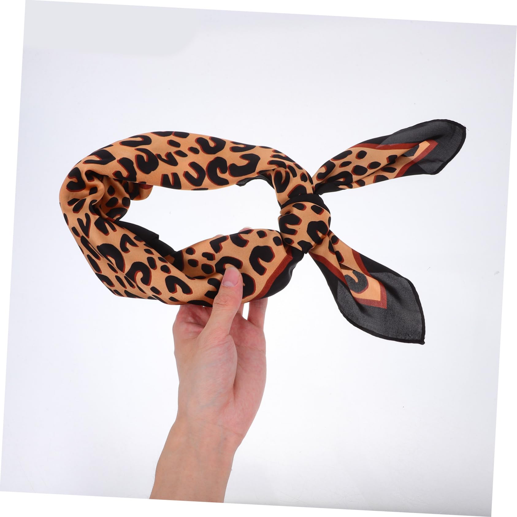 Healvian Bufanda Fina y Día Madre Color Aleatorio Pañuelo Cuadrado Estampado de Leopardo de Tela Imitada de Seda para Mujer Adecuado para Diferentes Ocasiones