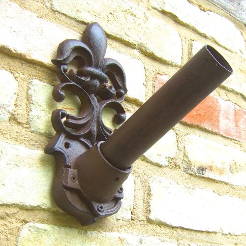 Preisvergleich Produktbild Antikas - Fahnenmast - Wandhalterung für Fahnen, Flaggenhalter - schöner Fahnenhalter für Wände