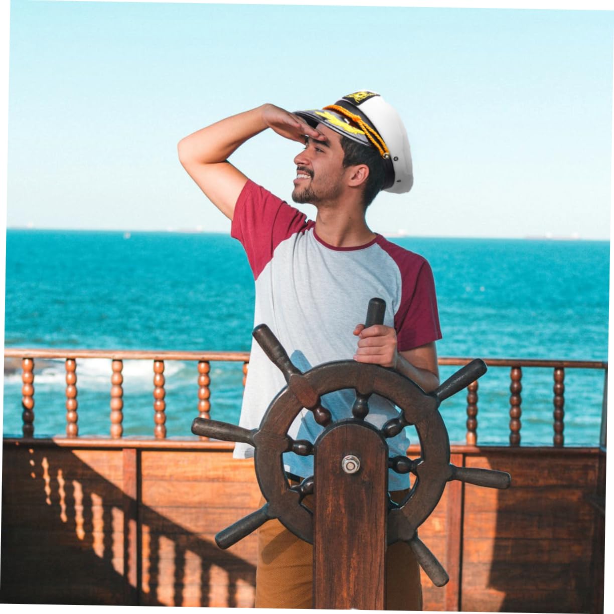 3pezzi Cappello Da Marinaio Unisex Regolabile Per Adulto Accessorio Costume Da Navale Per Feste e Cosplay Per Eventi e Celebrazioni