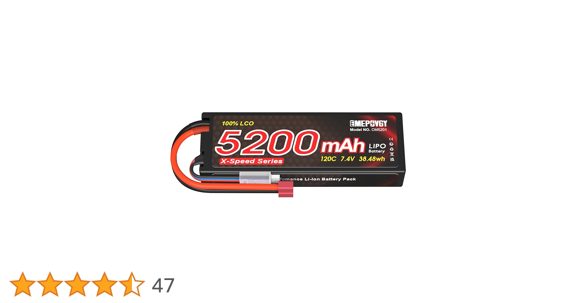 Amazon.co.jp: 7.4V リポバッテリー 5200mAh 120C 2S 大容量