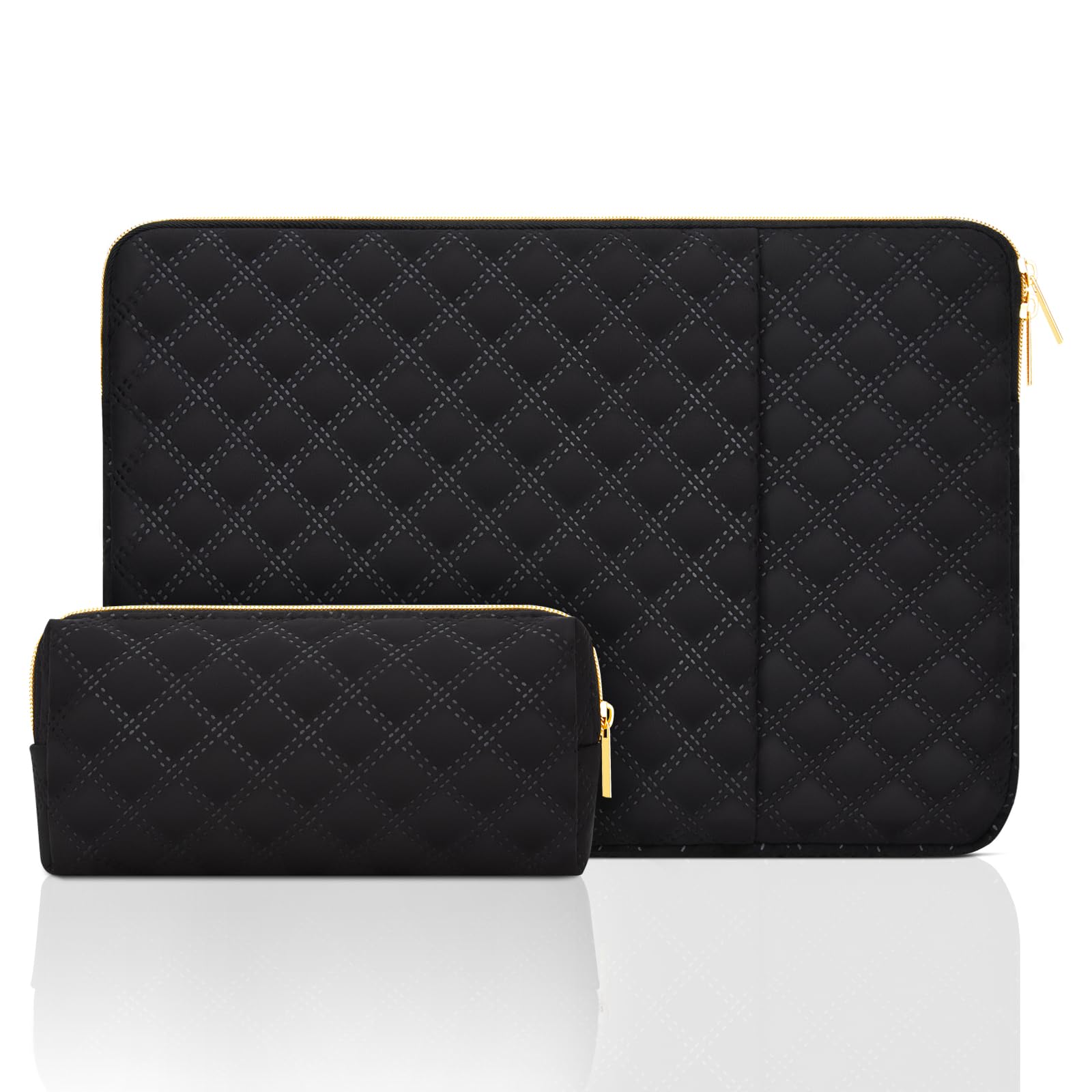 Housse Imperméable En Cuir Pour Ordinateur Portable 13-13,3 Pouces - Compatible MacBook Air/Pro, Surface Laptop, Chromebook
