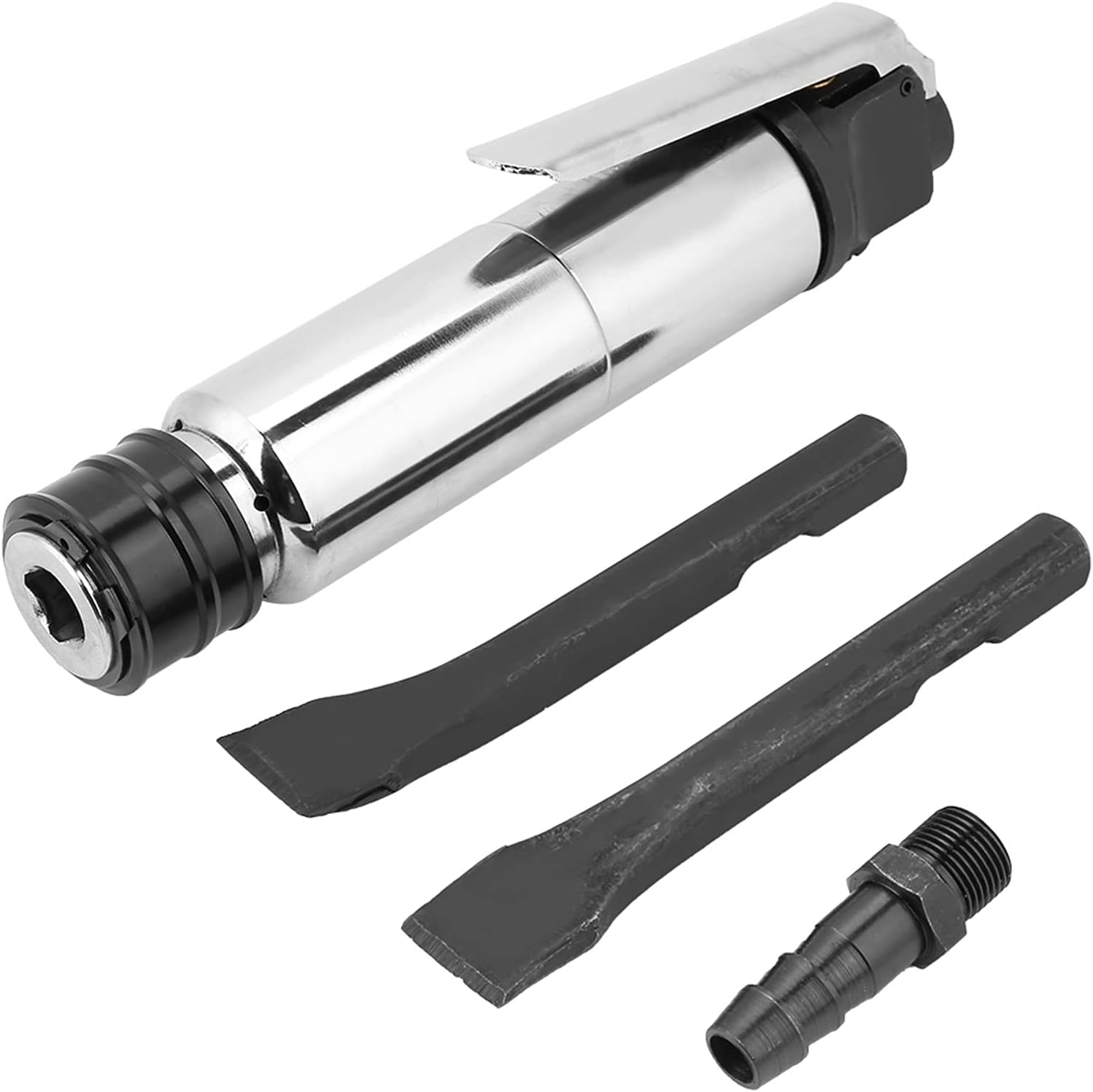 Oumefar Pneumatic Hammer Shovel Tool Industrial Powerful Handle Straight Type Air Chisel Pneumatic Hammer Shovel Tool Set with Straight & Arc Scraper Cutter