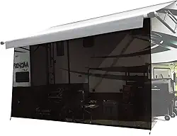 Shadeidea Tela de Proteção Solar para Trailer para Toldo de Trailer- 9'x17' 5''(Adequado para Toldo de 18') Protetor Solar de Malha Preta para Trailer de Acampamento e Trailer com (9' X 17' 5'' - Medi