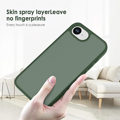 Vista 134 de TENOC Funda para teléfono compatible con iPhone 7 Plus y iPhone 8 Plus, color negro, antihuellas, protector mate para 5.5 pulgadas