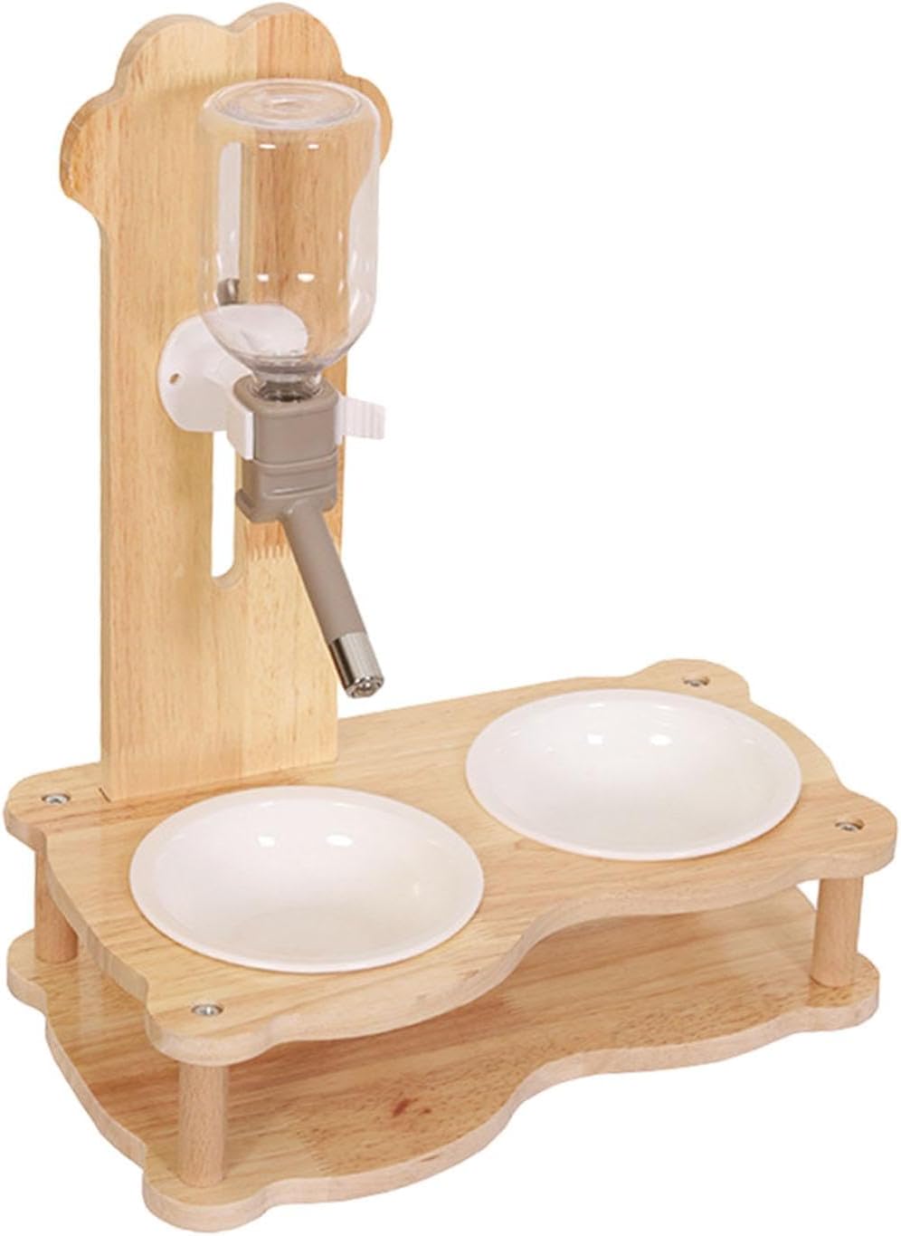 高さのある猫用ボウル 高さのある猫用フィーダー 猫用食器 フードと水用 ポータブル スタンド付き 子犬の室内猫用ペットフードフィーダ