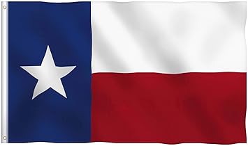 Texas Flag 3x5 Ft, Proud Lone Star Texas State Flag- Lightweight Texas State Flag Flies Beautifully in Light Breeze, Brass Grommets, Double Stitched Polyester for Outdoor Indoor Home Yard Wall Display