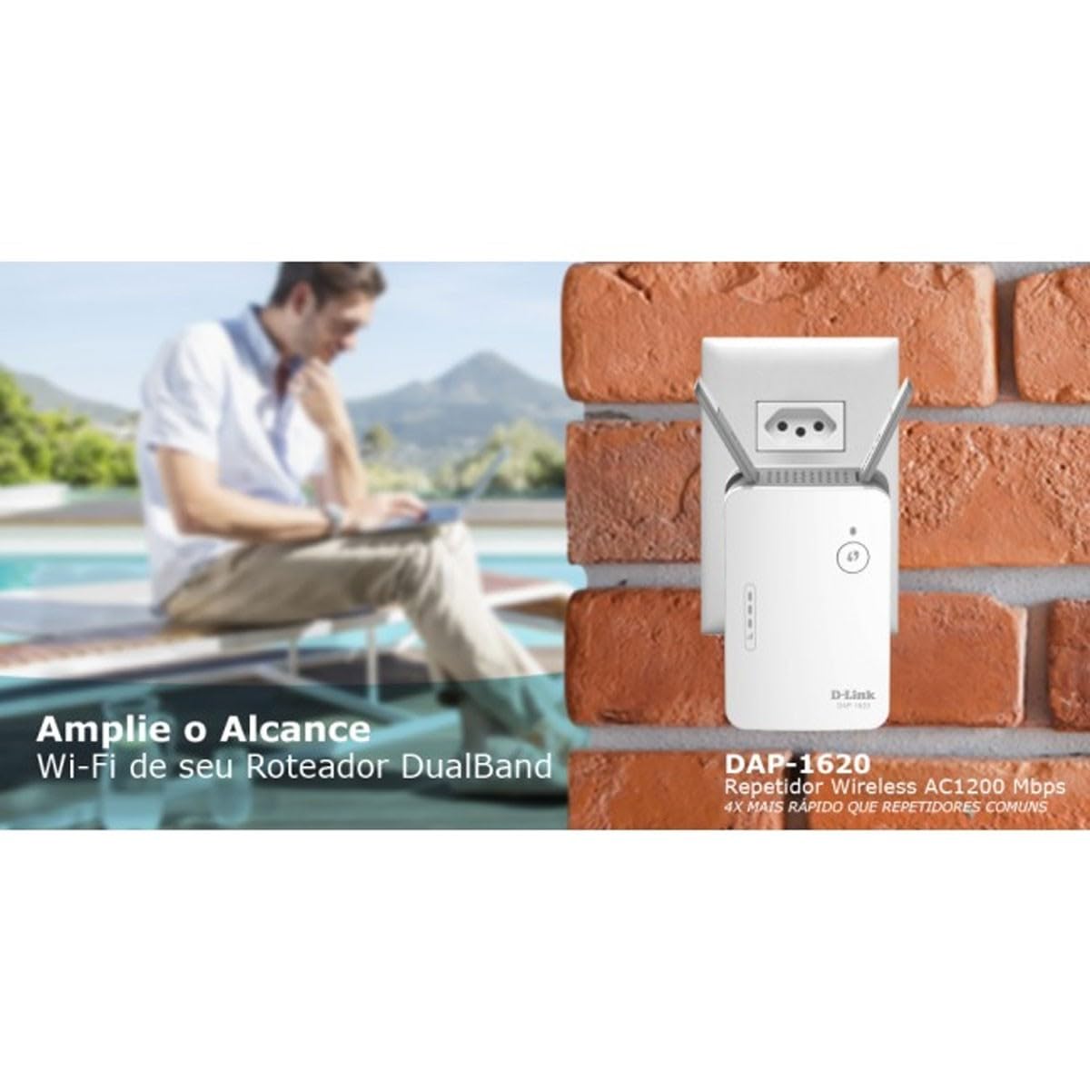 D-Link DAP-1620 AC1300 przedłużacz sygnału Wi-Fi 1300 Mbit/s podwójne pasmo 10/100/1000 Mbit/s repeater AP WPS