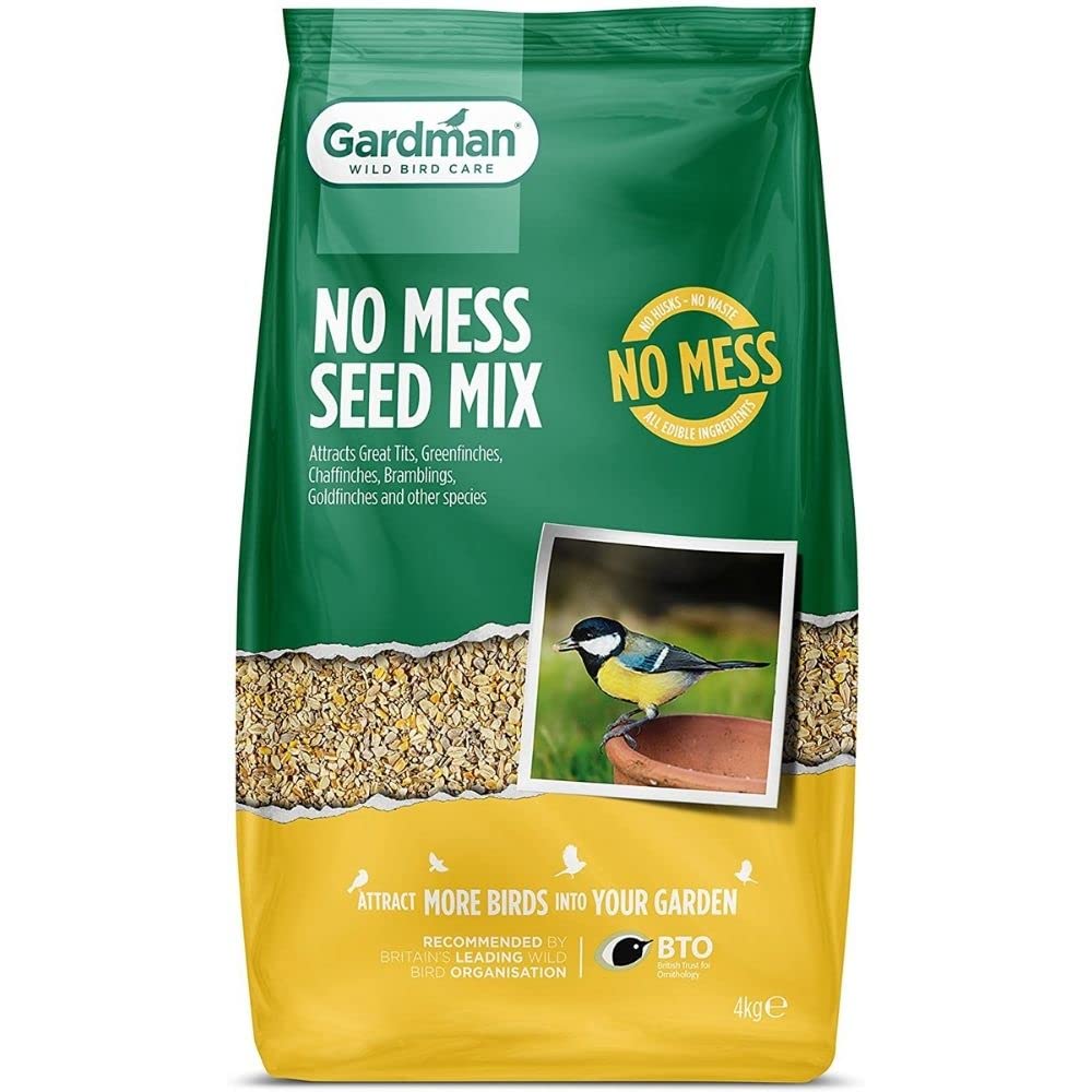 Gardman A06540 No Mess Seed Mix Bird, Natural 4Kg
