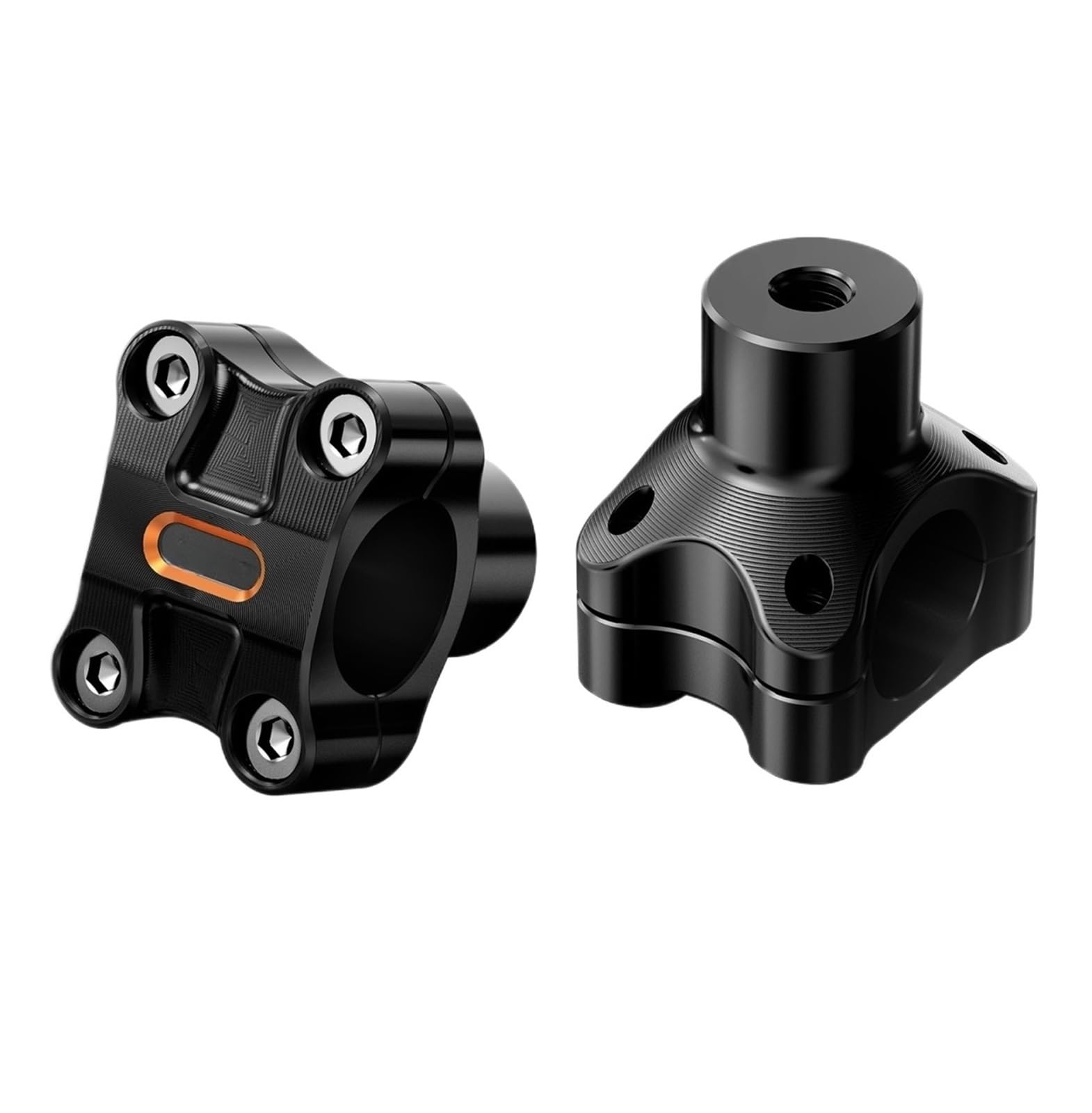VNSMM Motorcycle 2" Rise Handlebar Risers Fit For Harley Dyna Fat Bob FXDF Low Rider FXDL Street Bob FXDB(Black Orange)