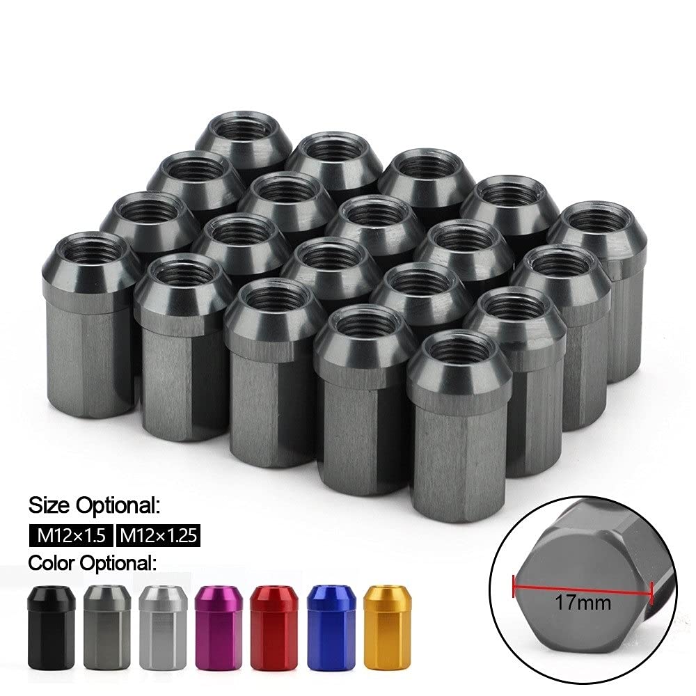 Amazon.com: DKEKE 20pcs HEX 17mm M121.25 M121.5 Lug Nuts JDM