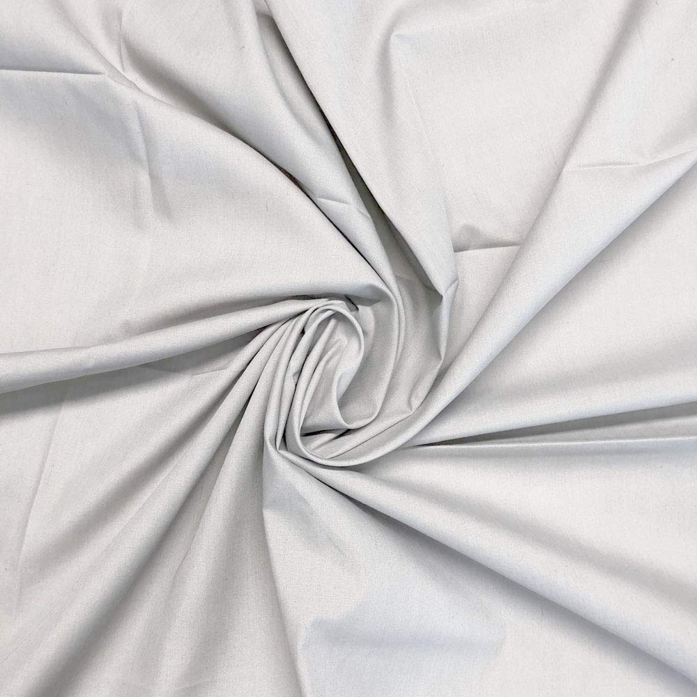 Grey Polycotton Fabric Poplin 44 Inch 112cm Wide Material by The Meter
