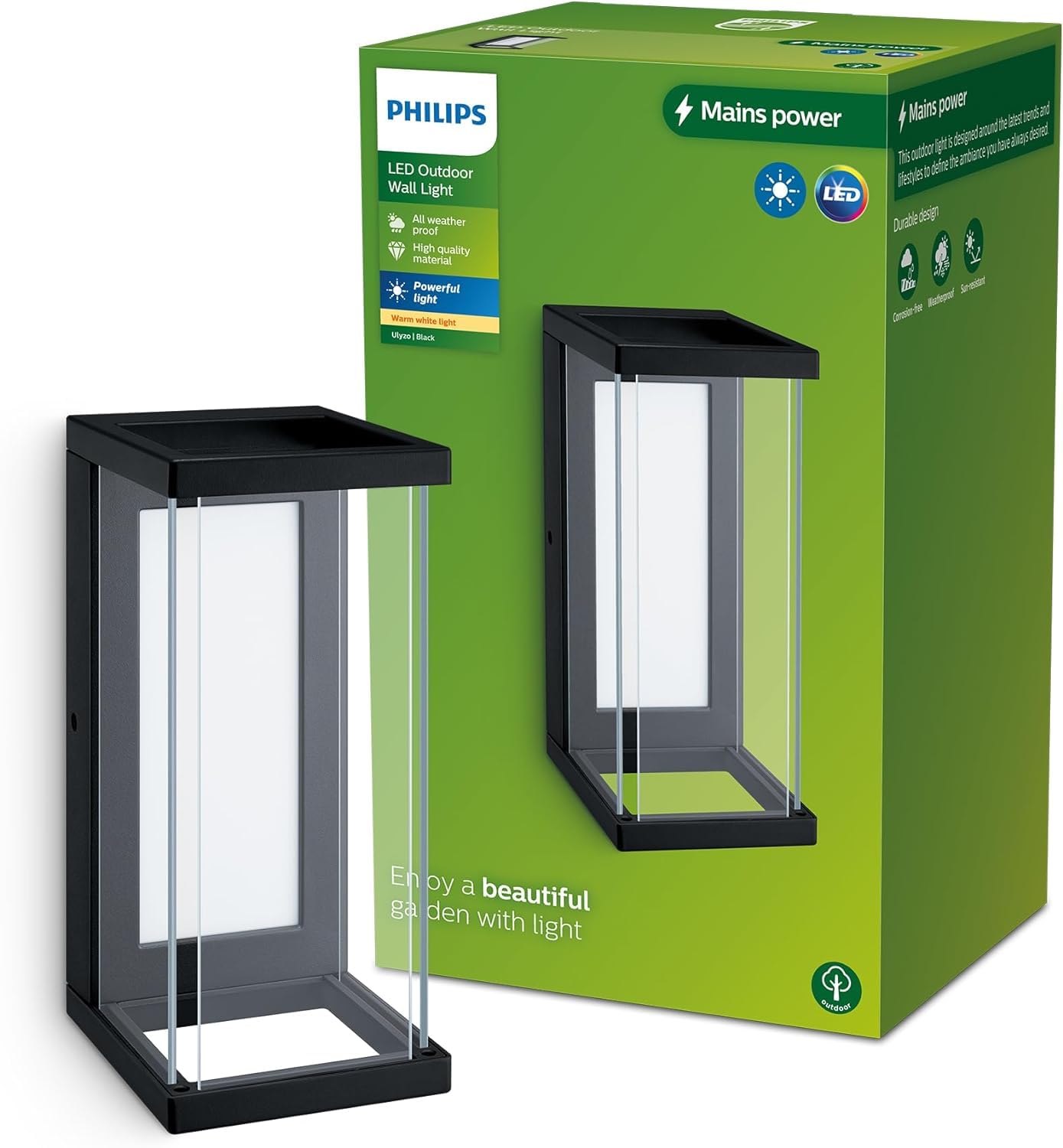 Philips Fresco, Spot encastrable extérieur, 4,6 W, lumière blanc chaud 2700 K, noir, résistant aux intempéries IP44