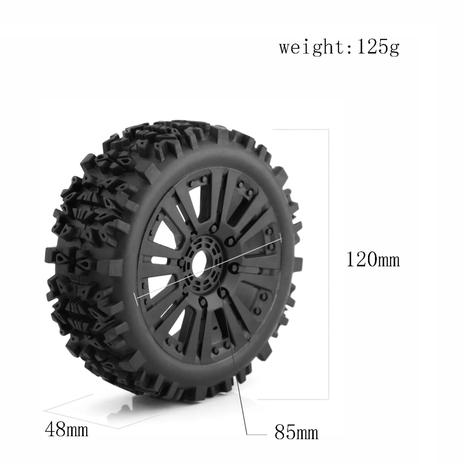 Per HSP Per Racing Per Buggy 1/8 4 Pezzi Pasta Pneumatici Bar Crosta Perno Piccolo 17mm Dado Medio Morbido Lunga Usura Rafforzare Hub Alta Presa RC Modelli