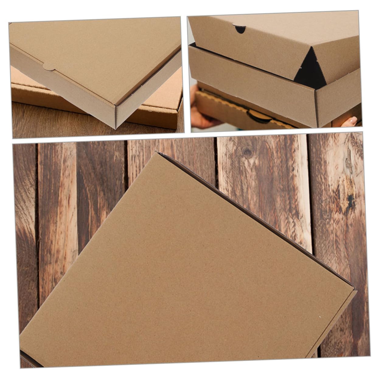 ERINGOGO Boite Pizza Mini en Papier Carré, Paquet de 10pcs, Design Élégant et Compact, pour Fête et Présents Artisanaux