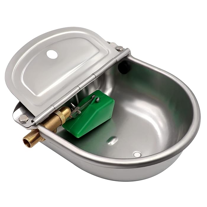 Buy Automatic Waterer Bowl with Brass Float Valve and Drain Plug