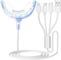 Vista 1 de Teeth Whitening Accelerator Light, 16x More Powerful Blue LED Light, Mouth Tray Teeth Whitening Enhancer Light Trays Connected with