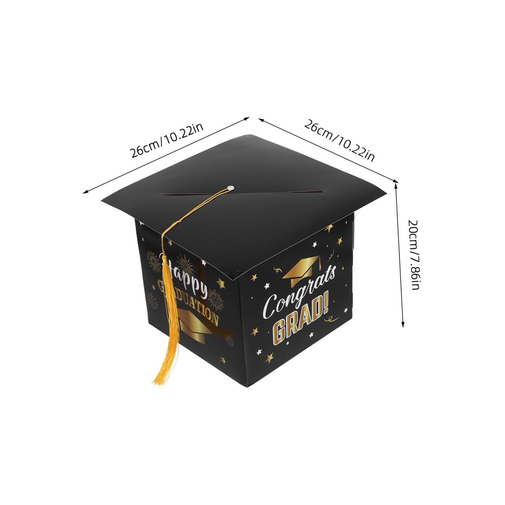STOBOK Graduation Contest Ballot Box with Slot Lightweight Card Stock Design for Collecting Messages and Treats for Celebrating Preschool to College Graduations Easy to Assemble and
