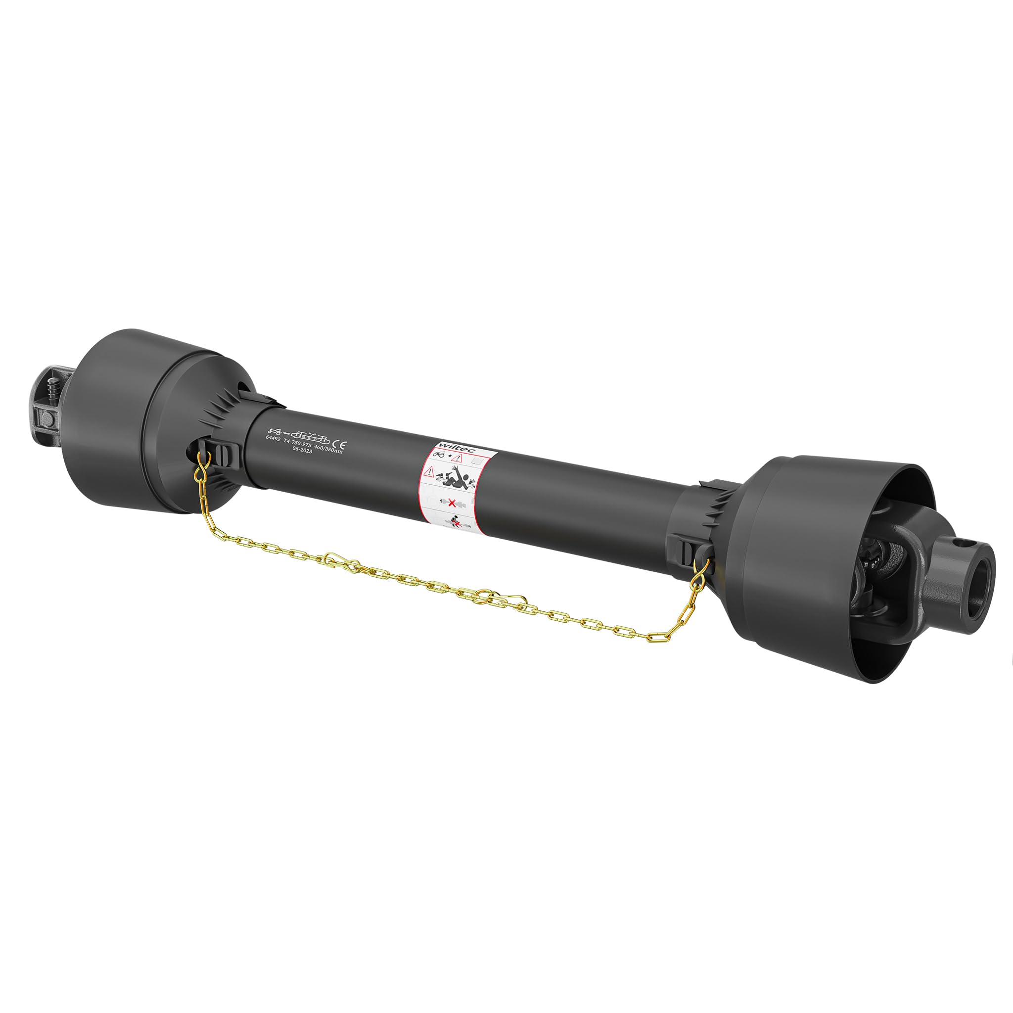 WilTec PTO Shaft T4 Drive Shaft 750mm 460Nm 540rpm, 40kW (55hp), 1 3/8" 6 Teeth 35mm Round Tractor