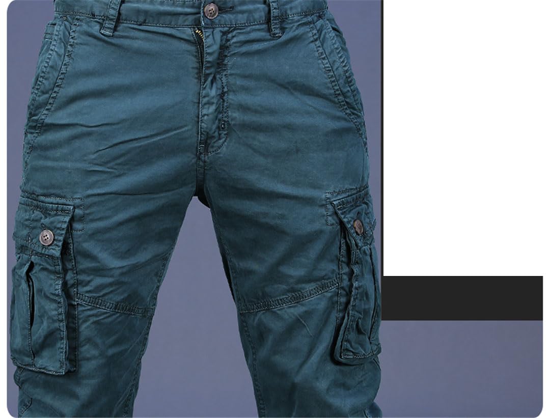 Vogrtcc Pantalones Cargo De Algodón para Hombre, Pantalones Tácticos Militares, Pantalones Informales con Múltiples Bolsillos, Pantalones Pitillo