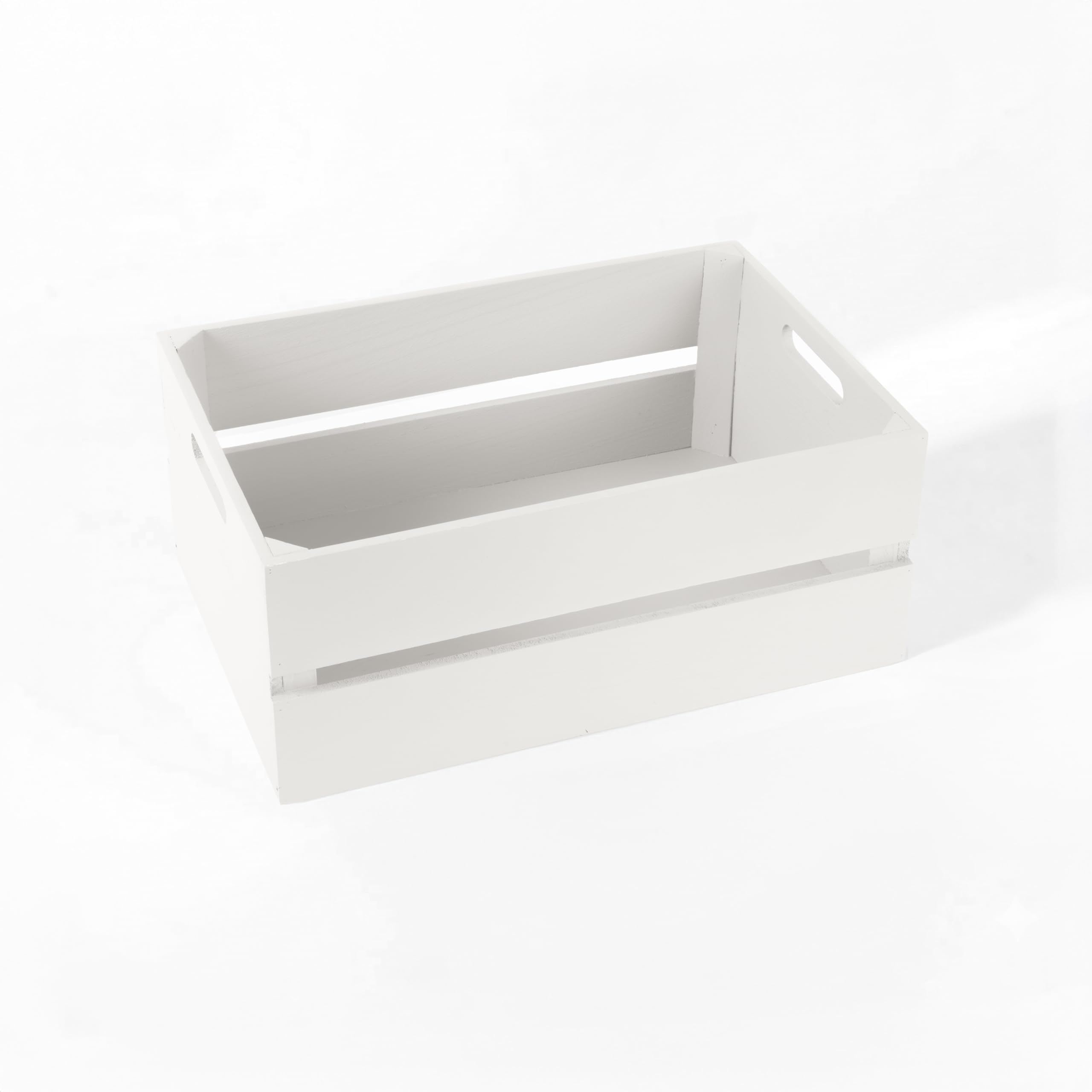 Wickerfield Small Wooden Boxes for Gifts, Crate Box, Crates Wooden Storage Box, Wood Crates, Gift Hamper Boxes Empty (White, Large)