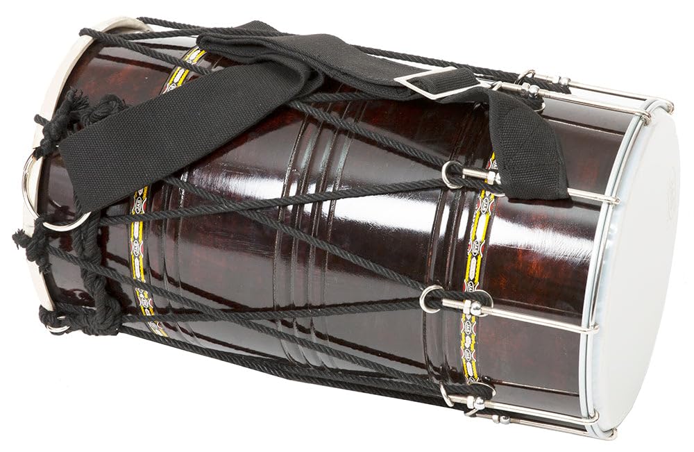 JAS Dhol Standard, prosty cylinder, wiązany, barwiony korpus,