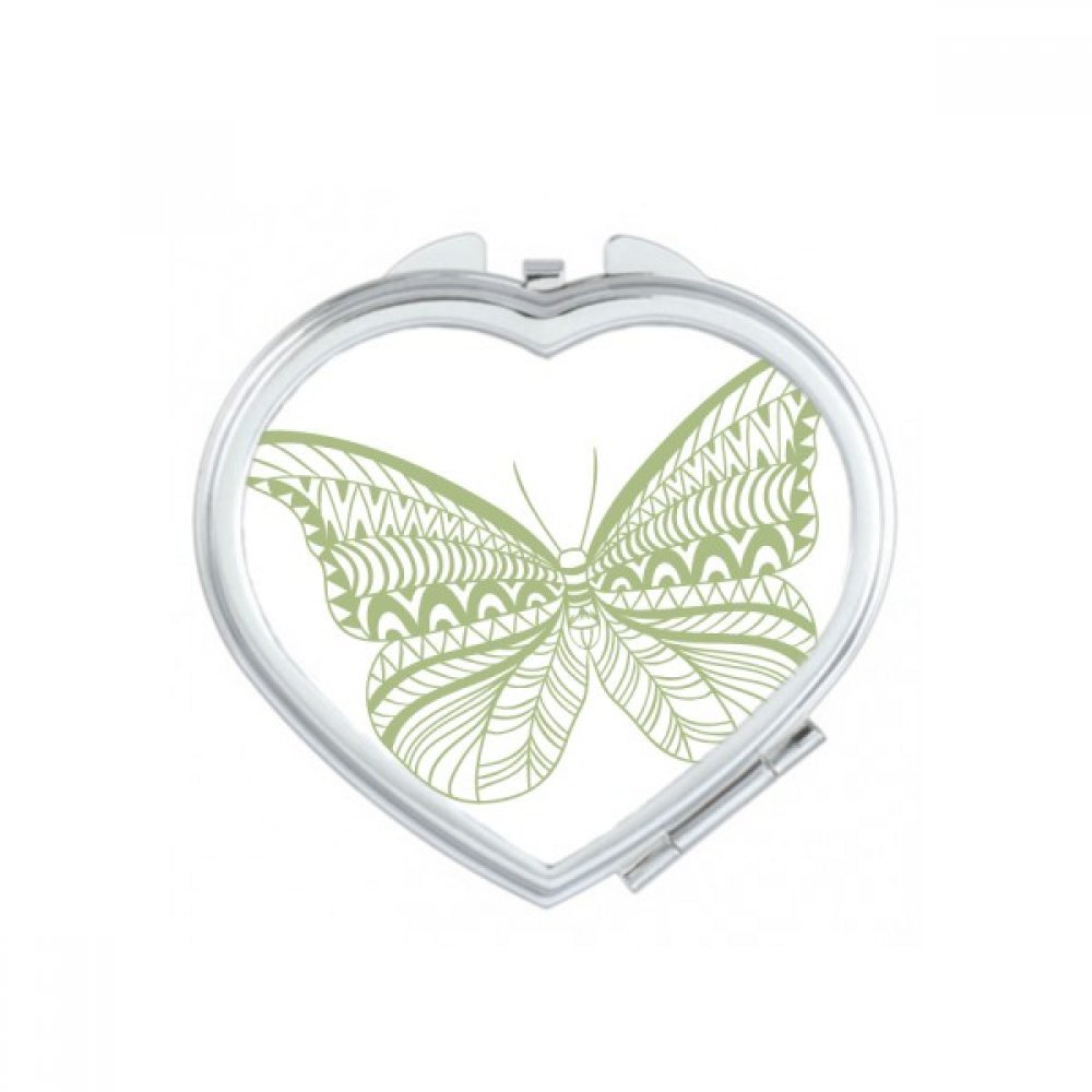 Miroir mignon petit cadeau portable à la main design papillon et coeurs pour amie