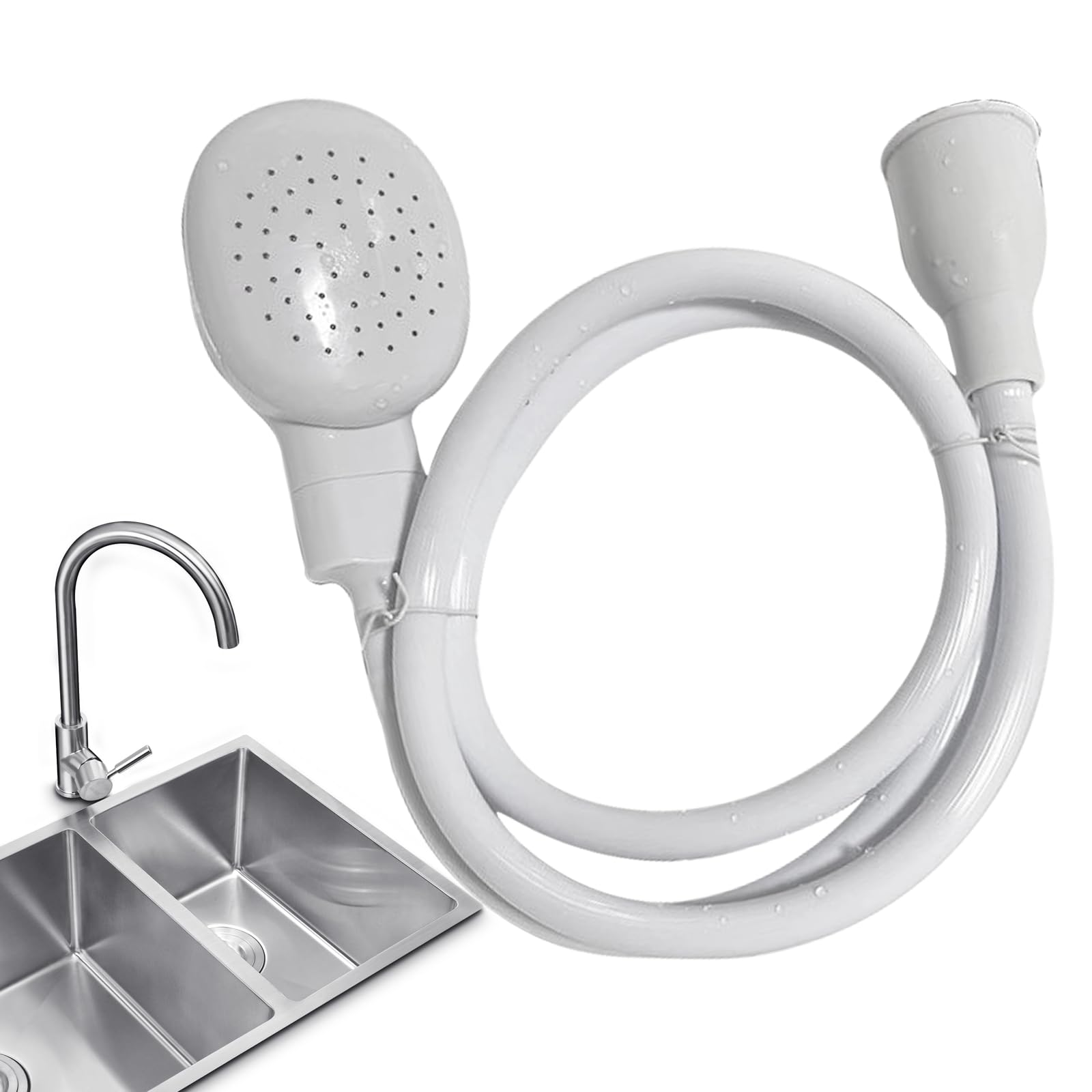 3.28FT/1M Sink Spray Rubber Hose,Sink Hose Sprayer Attachment for Washing